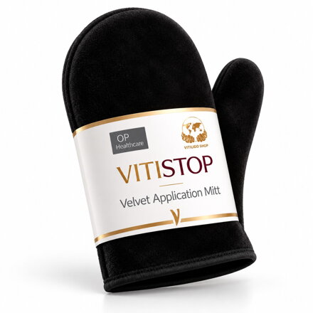 Vitistop Velvet felvivő kesztyű önbarnítóhoz és vitiligo álcázáshoz